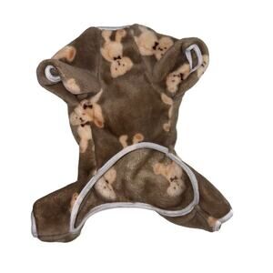 Puppy Teddy Bear Pajama, Brown, Small